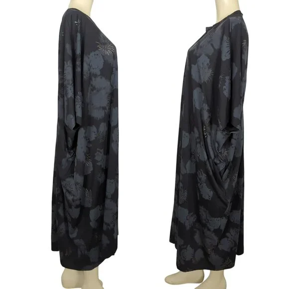 TOV Los Angeles Black Gray 42 sz 12Dress Kaftan Maxi Boho Dress